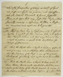 Die Bill of Rights, Kopie unterzeichnet in Federal Hall, 1789